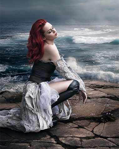 Girl by The Shore Photomanipulation